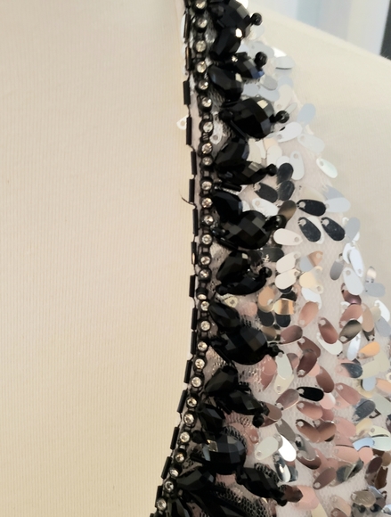 NWT Luxgal Black Silver Sequin Cocktail Dress - Picture 9 of 9